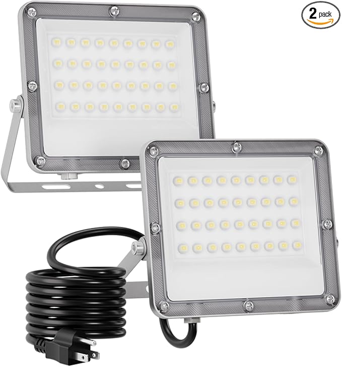 Ceena 35W Plug in LED Flood Lights Outdoor, 3500lm Super Bright LED Work Light by Ceena