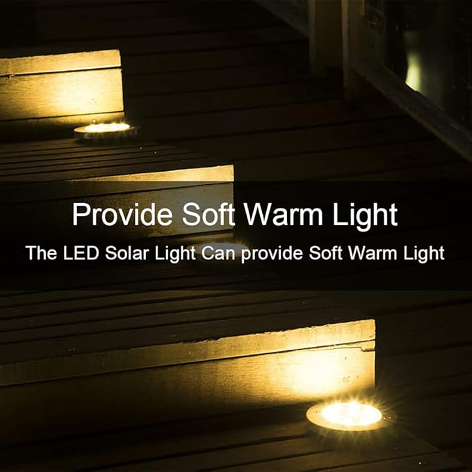 ZGWJ 8 Pack Solar Ground Lights, 8 LED Solar Garden Lights Outdoor Waterproof - Image 7