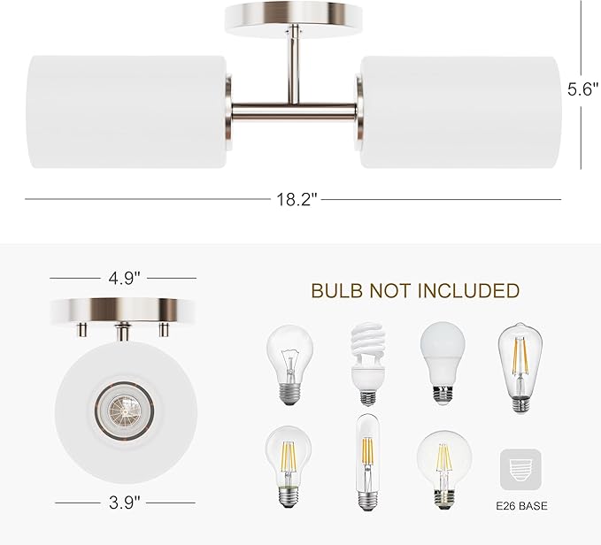Talos 2-Light Wall Sconce Light in Brushed Nickel - Image 2