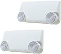 LFI Lights | Compact Emergency Light | White Housing | Two LED Adjustable Round by LightFixtureIndustries