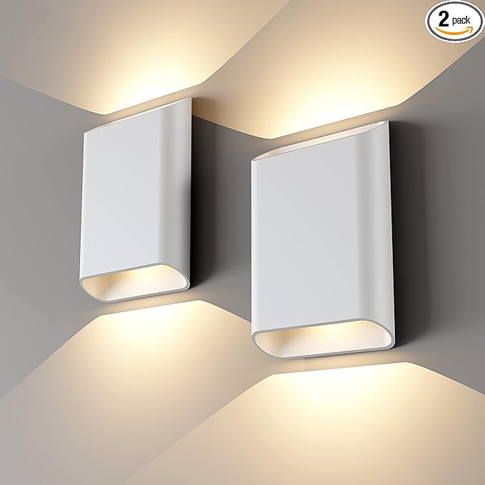 LED Wall Lights Outdoor Wall Sconces Dimmable 15.5W, IP65 Waterproof Porch by ilucezzo