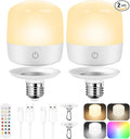 Yochoice Rechargeable Battery Operated Light Bulb 4000mAh, Dimmable LED Bulb by Yochoice