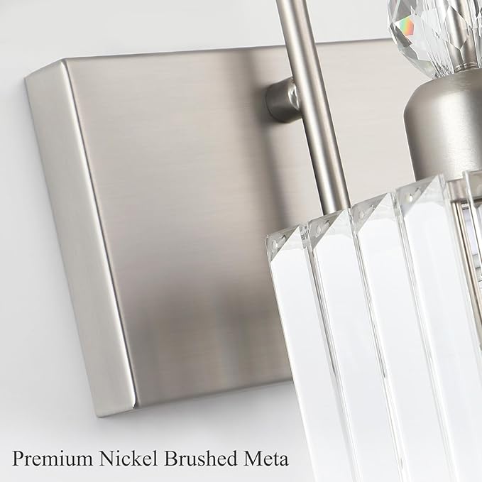 Ralbay Crystal Brushed Nickel Vanity Light - Image 6