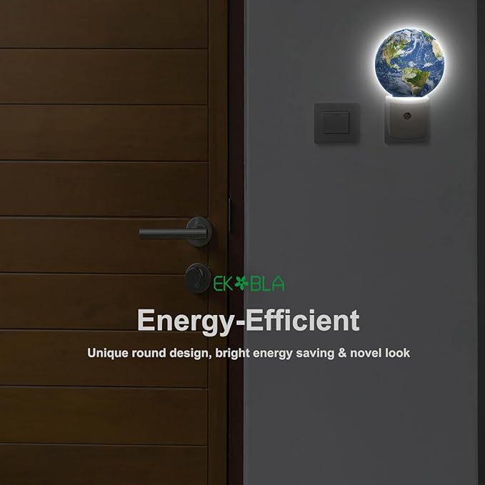 EKOBLA Earth Night Lamp Planet World Geography Globe Continents Oceans Night - Image 6