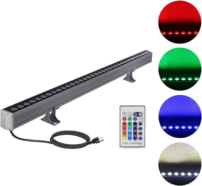 Wall Washer Light with RF Remote Controller, 144W 40'' Linear RGBW 5000K by Yotivki