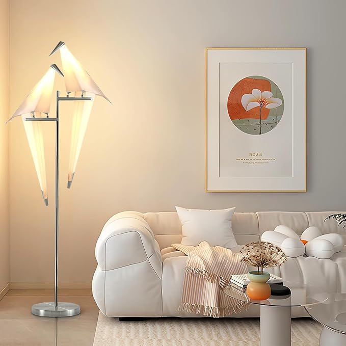 MORE CHANGE 68In Bird Floor Lamp, Modern Origami Bird Lamp - Image 3