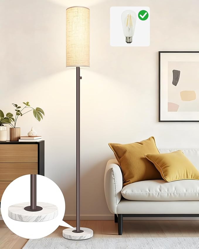 Dimmable Floor Lamp for Living Room, Modern Standing Lamp by Aulaiyi