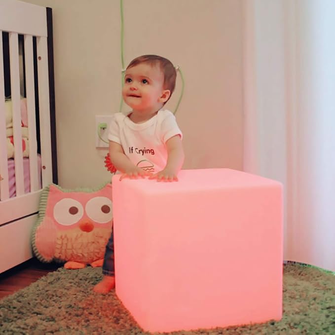 Mr.Go 12-inch Rechargeable Magic LED Light Cube Stool - Image 8