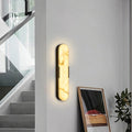 20“Natural Marble Wall Sconces LED Alabaster Wall Sconce Vintage Bathroom by BuyitNow