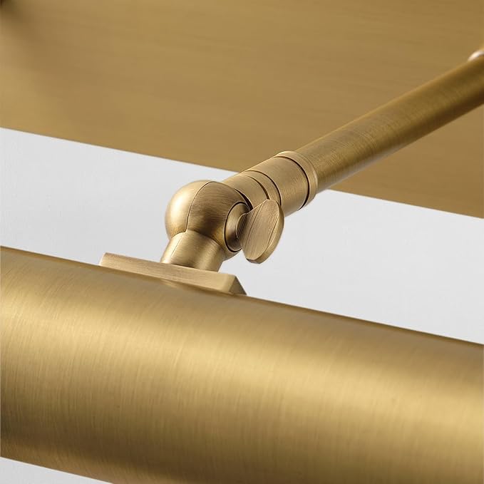 Brass Picture Light for Wall: 24-Inch Hardwired Dimmable Vintage Brushed Gold - Image 6