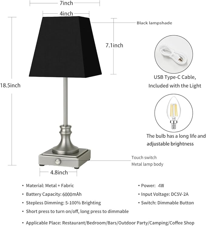 Rechargeable LED Table Lamps - Image 2