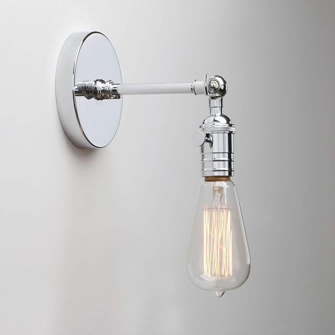 Permo Vintage Industrial Pole Wall Mount Mini Single Sconce Metal Wall Sconces - Image 3