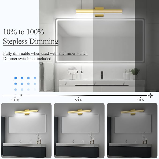 Ralbay 24inch Gold Vanity Light - Image 3