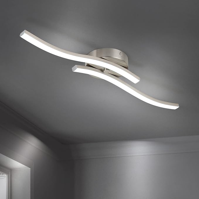 EDISLIVE Modern Dimmable LED Ceiling Light Curved 2 Light 22.5 in Minimalist by EDISLIVE