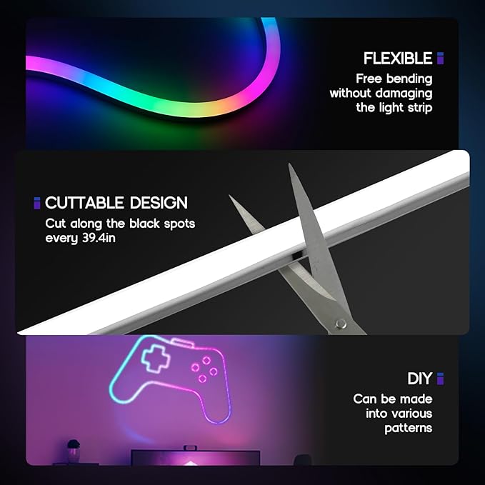 LED Neon Lights, IC+RGB 32.8FT Rope Lights Control - Image 6