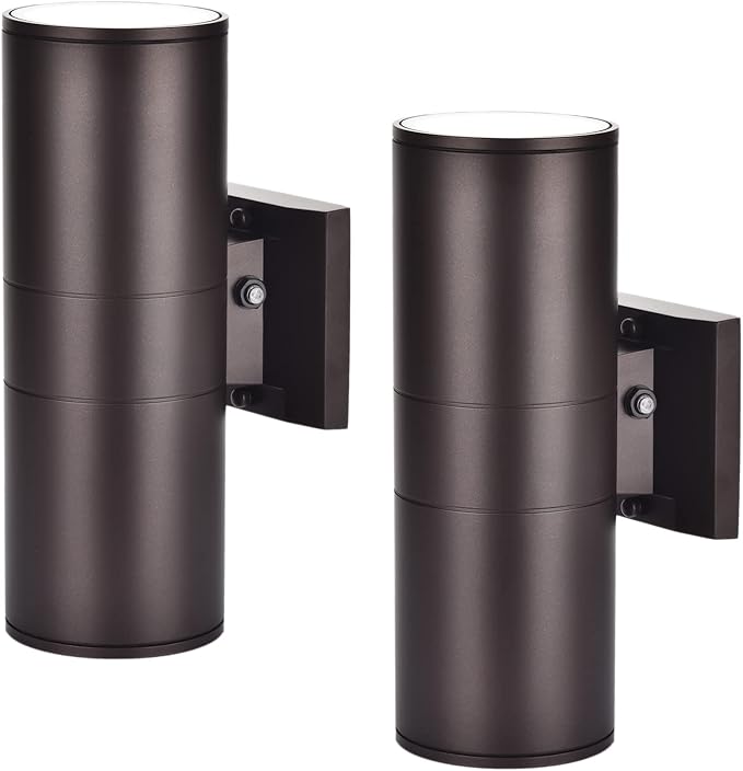 Dusk to Dawn Outdoor Lighting, Modern Up Down Porch Lights Outdoor Cylinder - Image 2