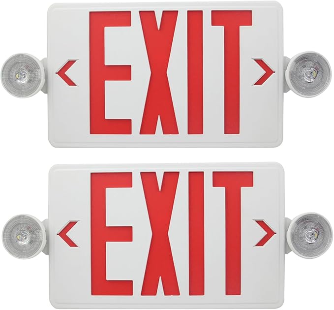 CM MZY LED Exit Sign with Emergency Lights, Exit Sign Light with Battery Backup by CMMZY