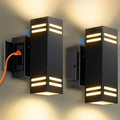 SHIMR Outdoor Light with Outlet, Modern Dusk to Dawn Outdoor Lighting, Aluminum by SHIMR