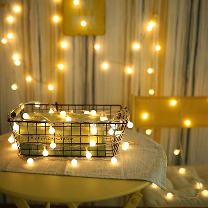 ZIMINGU LED Ball String Lights, 19.6FT 40LEDs Globe Waterproof Fairy String - Image 8