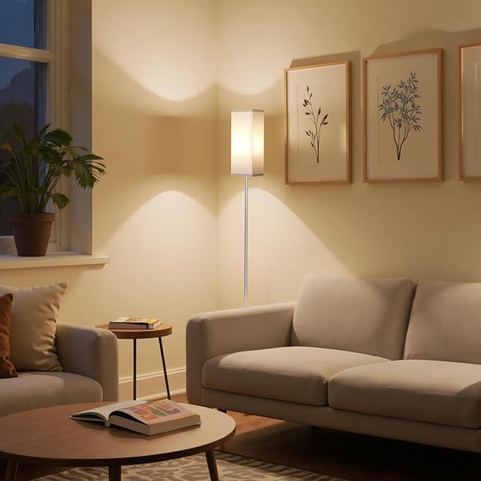 2Pack Floor Lamp, Pole with Foot Switch, Modern Standing Lamp Lamp, Minimalist - Image 5
