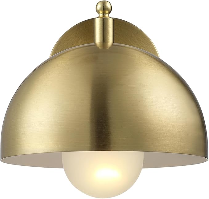 GLOBE Electric 65000048 1-Light Wall Sconce, Brushed Brass, Wall Lights - Image 5