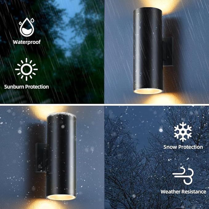 SHIMR Color Changing Outdoor Lights 2 Pack, RGB 2700K-6500K Smart Porch Lights - Image 5
