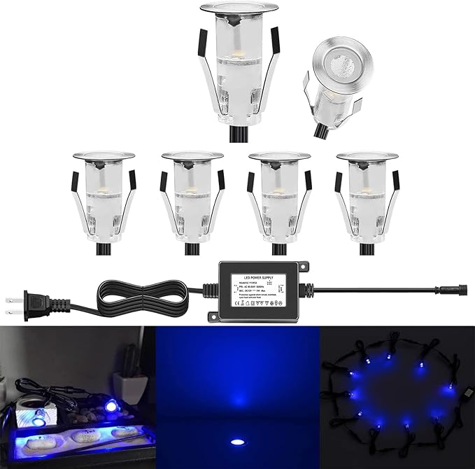 LED Deck Lights 0.7" Tiny Deck Driveway Light Dock Path Step Road Light Outdoor by QACALEDOutdoorRecessedDeckLightingKits