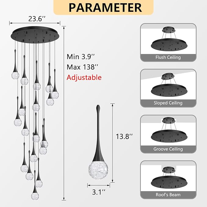 18 Light Modern Glam Crystal Chandelier - Image 2