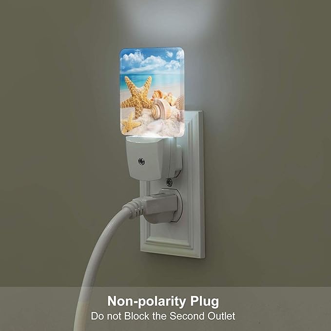 Beach Shell and Starfish Conch Night Light, Plug-in Nightlights Auto Sensor - Image 5