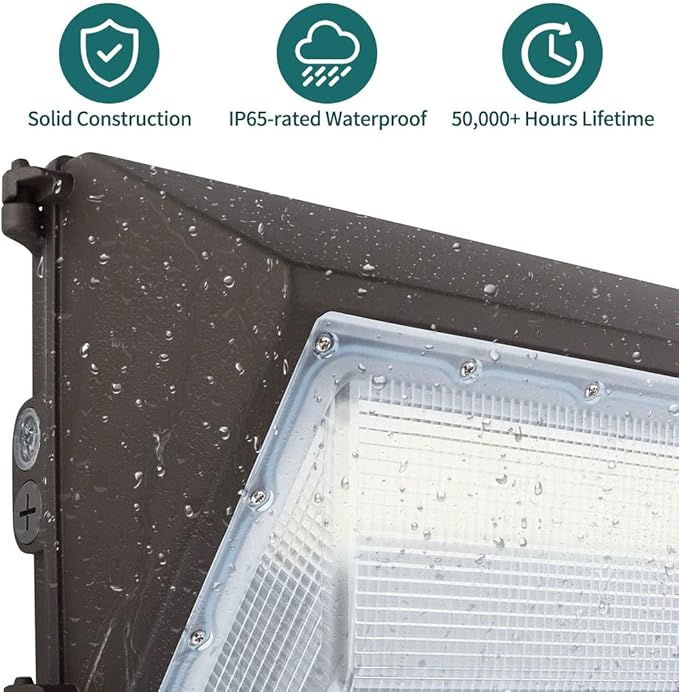 kadision LED Wall Pack 100W 13000lm 5000K Daylight 100-277V, IP65 Waterproof - Image 3