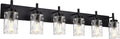 BONLICHT Transitional Bath Vanity Light Fixture 6 Light Black Wall Sconce by BONLICHT