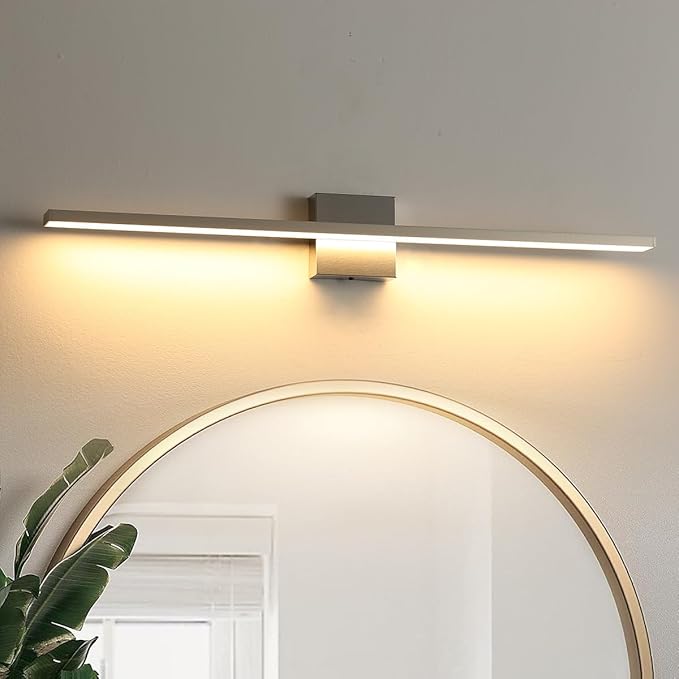 Bathroom Light Fixtures Over Mirror, 32 Inch Brushed Nickel Bathroom Vanity - Image 4