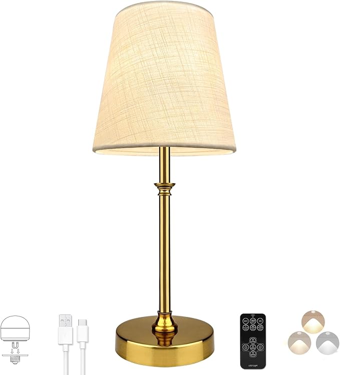 BLUEYE Cordless Table Lamps, Remote Control, No Flicker, 2700K-6000K, by BluEye