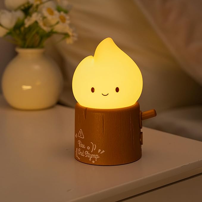 Ghost Campfire Night Light, Flamess Candle Lamp, Fire Lamp, Small Cute Night by DeogosLighting