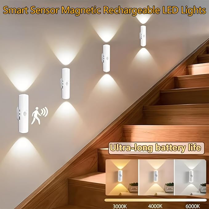 Rechargeable Smart LED Motion Sensor Ambient Light, Smart Sensor Magnetic - Image 2