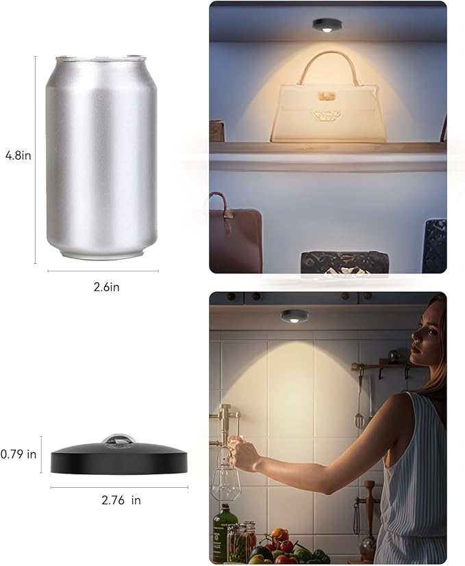 Rechargeable Puck Lights With Remote Control, 1500mAh Battery Operated Tap - Image 7