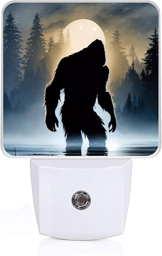 Funny Bigfoot Sasquatch Night Light, Plug-into Forest Moon Nightlight White LED by Unknown