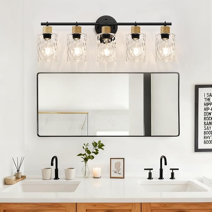 2025 Upgrade Bathroom Light Fixtures, 5-Light Coastal Vanity Lights - Image 7
