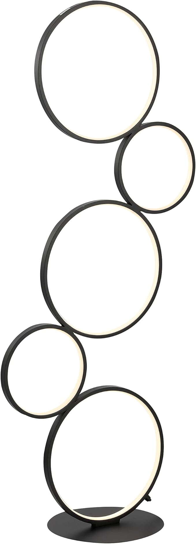 JONATHAN Y JYL7103A Pluto Stacked Circles 45" 5-Light Contemporary Modern by JONATHANY