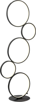 JONATHAN Y JYL7103A Pluto Stacked Circles 45" 5-Light Contemporary Modern by JONATHANY
