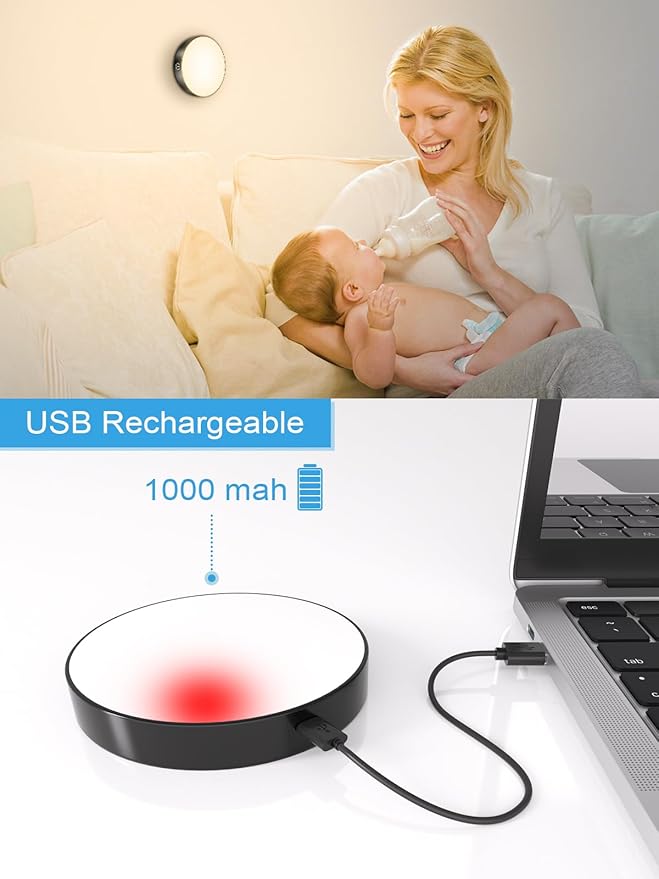 WILLED Tap Light Rechargeable, 3000K Dimmable Touch Light Buit-in 1000mAh Large - Image 6
