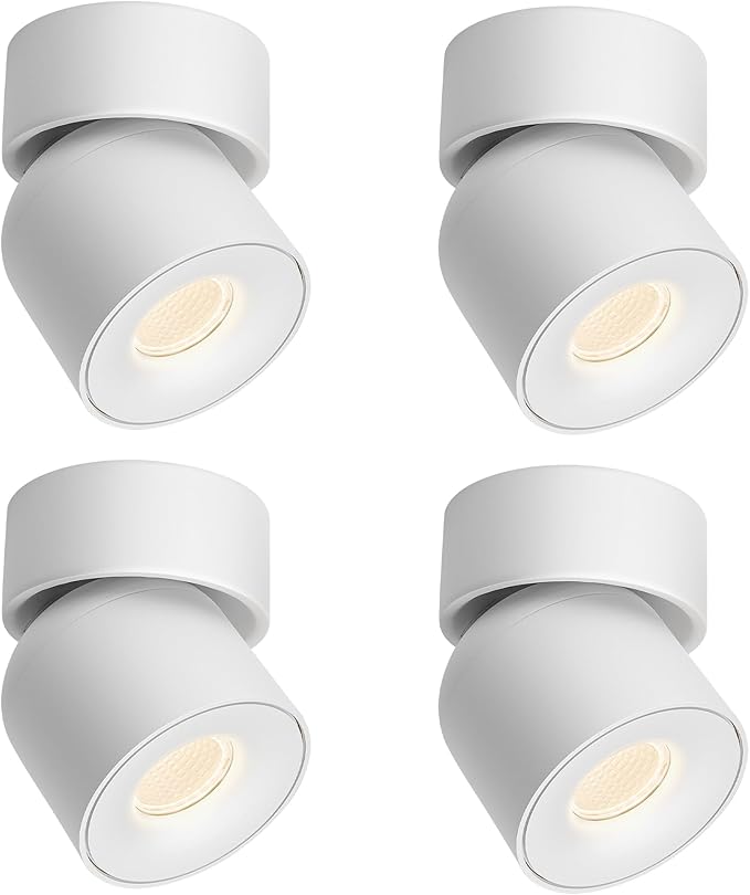 Aisilan 4 Packs LED Dimmable Adjustable Ceiling Spotlight 7W 3000K Aluminum by AisilanLighting