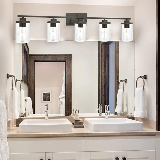 Modern Bathroom Vanity Light Fixtures Oil Rubbed Bronze Finished 5-Light - Image 2