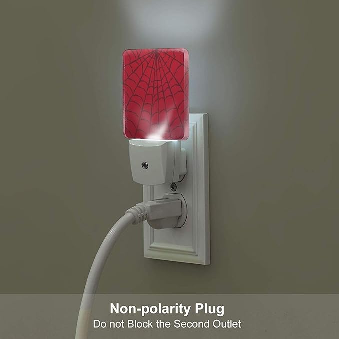 Red Spider Web Night Light, Plug Into Wall Decor - Image 5