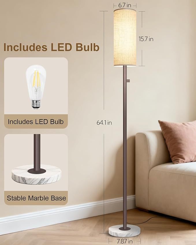Dimmable Floor Lamp for Living Room, Modern Standing Lamp - Image 2