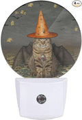 EKOBLA Halloween Bats Cat LED Night Light Autumn Maple Leaves Dusk to Dawn by EKOBLA