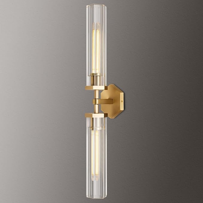 Gold Crystal Bathroom Wall Sconce Light Fixture Modern Bathroom Vanity Light by ZHTIECHUI