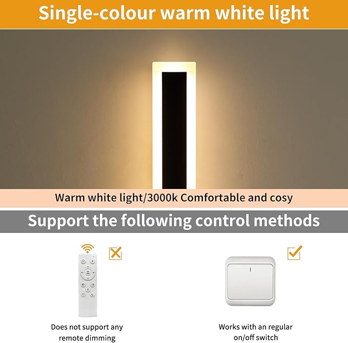 Upgrade Widened 2 Pack Long LED Wall Light, 31.4inch Modern Wall Sconce - Image 2