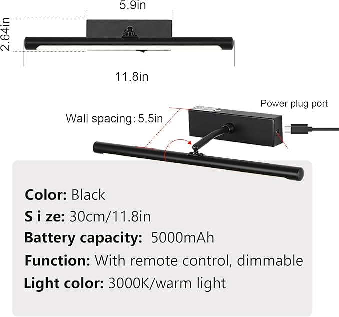 Picture Light for Wall Battery Operated, 3 Color Temps, Wireless Wall Light for - Image 7