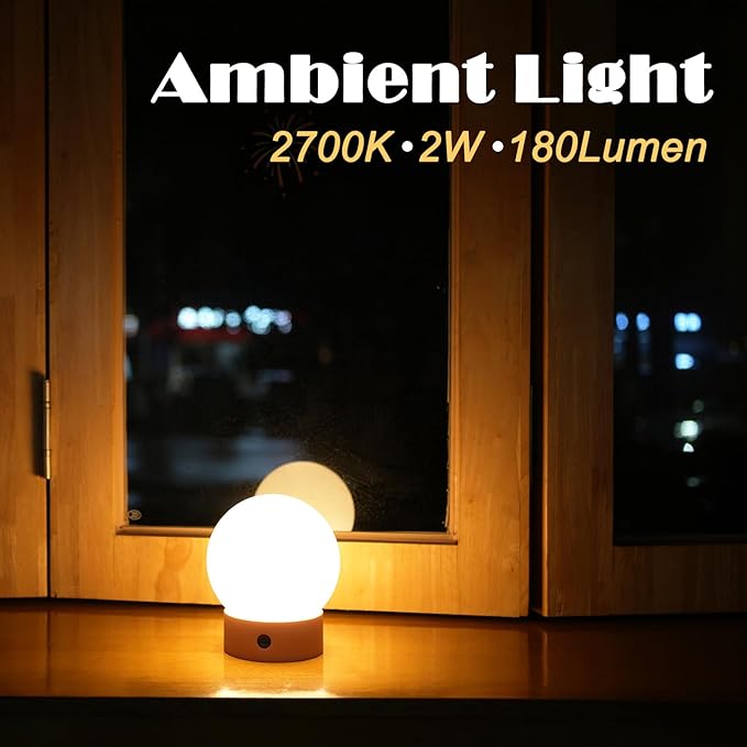 Small Cute Cordless Table Lamp Rechargeable, Battery Operated Shower Lamp - Image 4